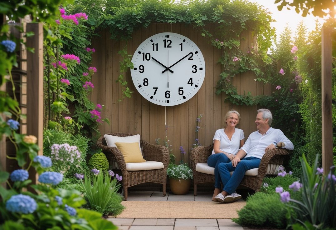 Sådan skaber du en hyggelig haveoase med et vægur med tal